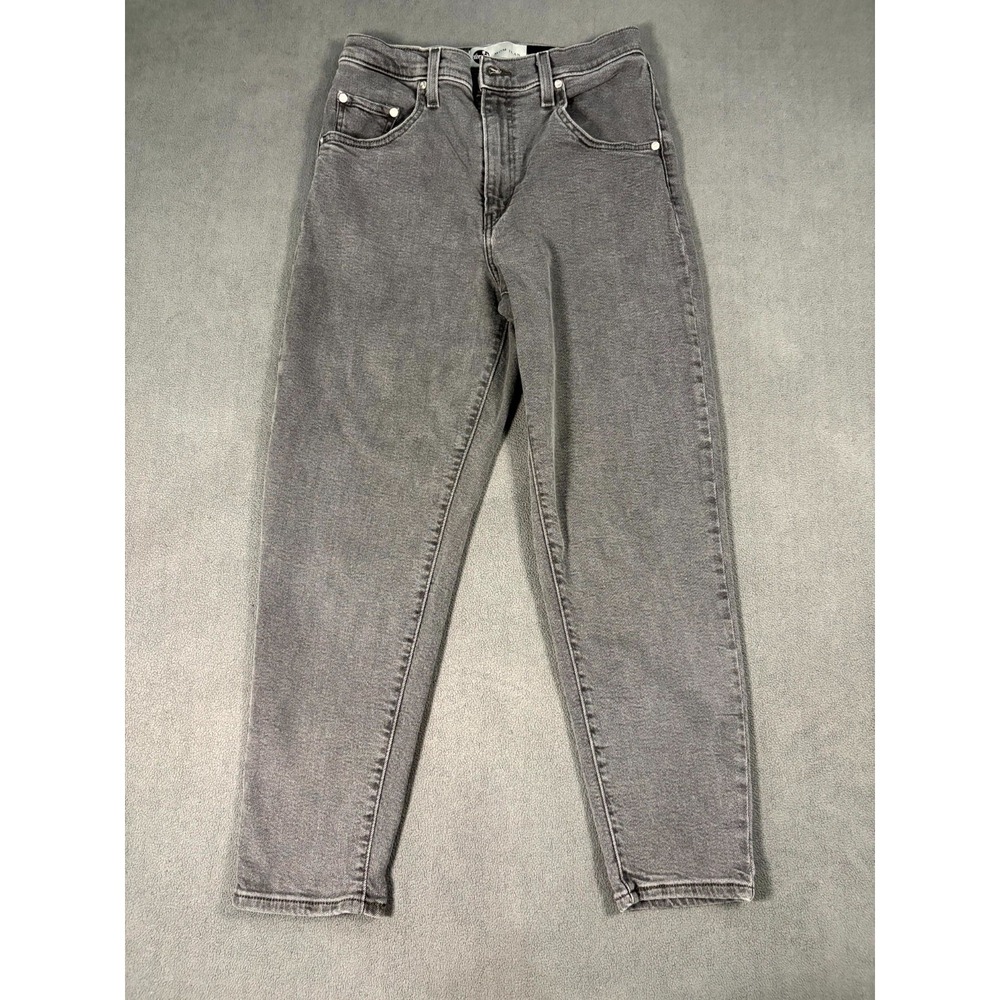 Levis SilverTab Mom Jeans Womens 29 Gray Tapered Leg Cotton Stretch High Rise